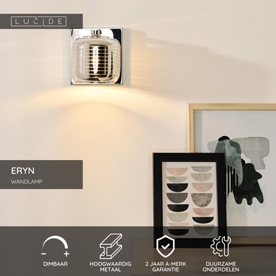 Lucide ERYN - Wandlamp - 1xG9 - Chroom
